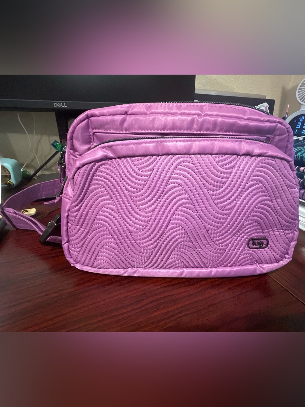 NWOT Lug Double Back Belt Bag, Acai Berry